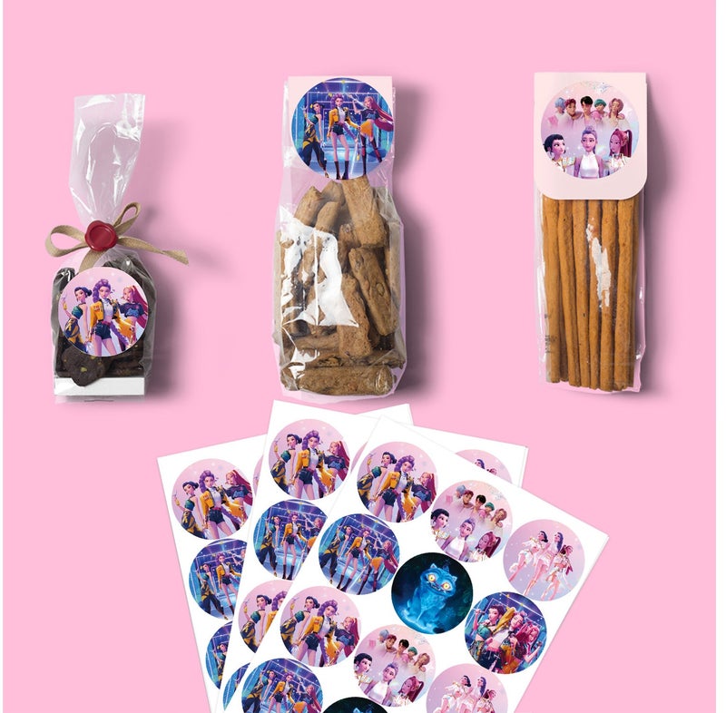 JAYATO Hunt Witch Girl Group Party Gift Bags 12Pcs Kraft Paper Candy Bags with Seal Stickers Birthday Party Decorations - Image 3