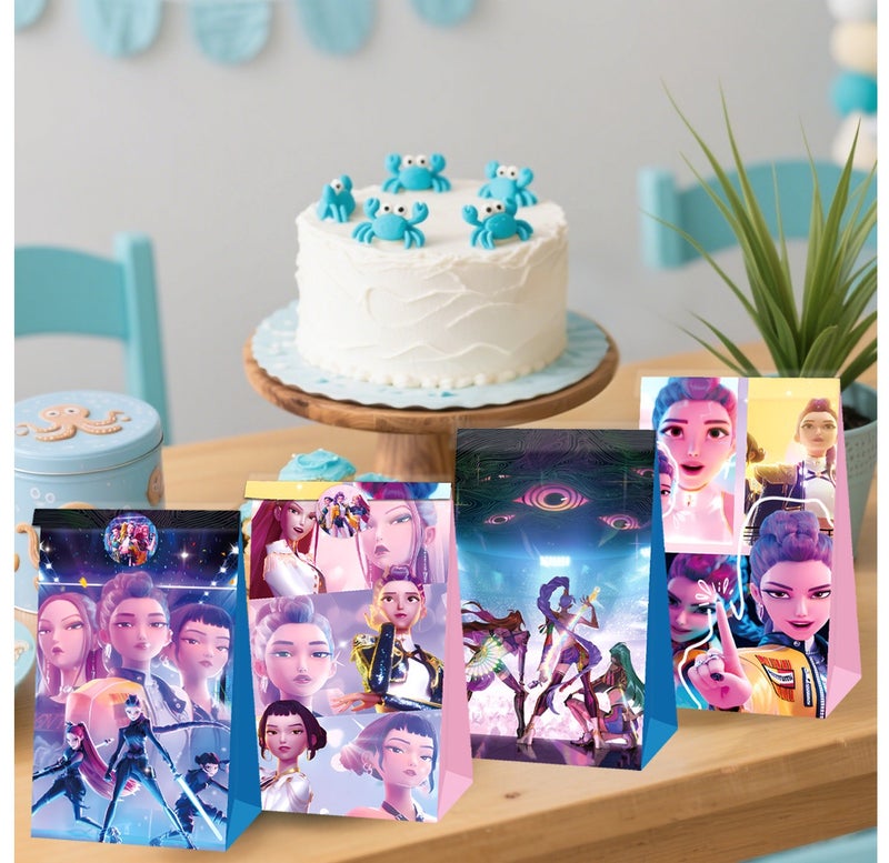 JAYATO Hunt Witch Girl Group Party Gift Bags 12Pcs Kraft Paper Candy Bags with Seal Stickers Birthday Party Decorations - Image 5