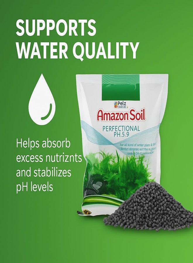 تربة أحواض السمك VAYINATO® Amazon Soil (عبوة 1 لتر) - تربة غنية بالعناصر الغذائية لنمو النباتات، تحافظ على درجة الحموضة، سهلة الاستخدام، مناسبة لتنسيق أحواض السمك، مثالية لروبيان المياه العذبة والنباتات المائية - Image 3