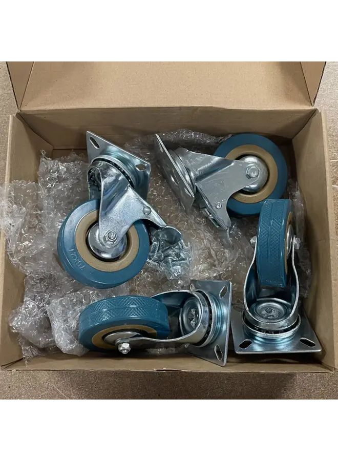 4Pcs Heavy Duty 2 Inch Rotating Casters 360 Swivel 440lb Load Capacity 2 Brake 2 Directional - Image 5