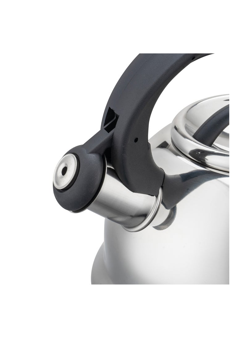 Cuisine Art Cuisine Art CLARA 201 Stainless Steel Whistling Tea Kettle 2.5L, Silver, Mirror Polish, Fixed Nylon Handle, Satin Interior, Fast Boiling, Suitable for use on all stove tops  - Image 5