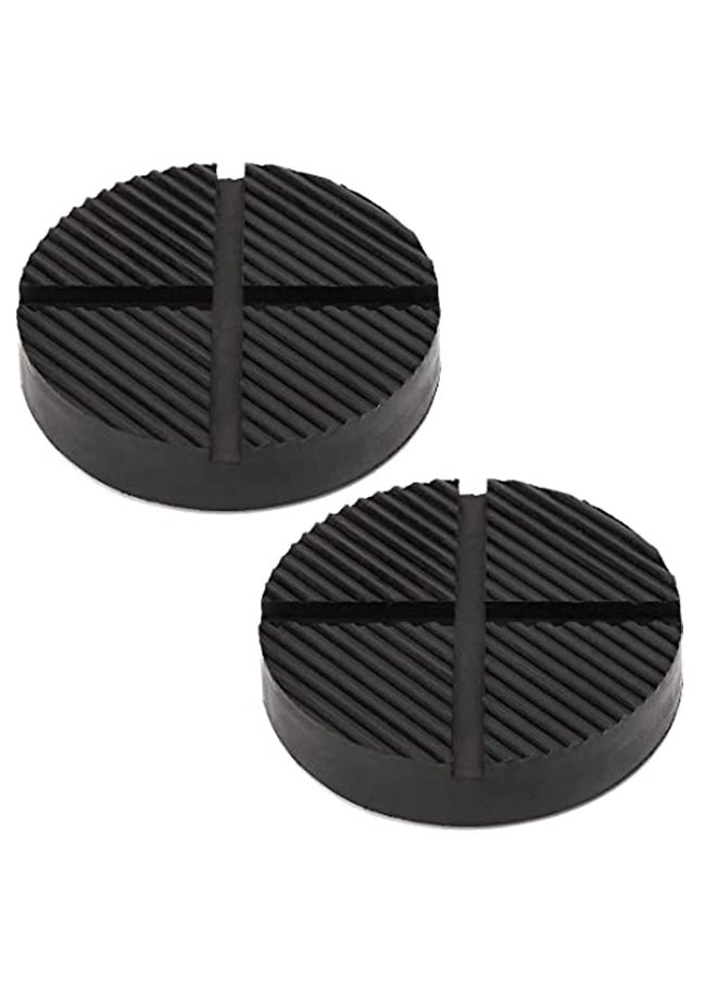 Generic 125mm Universal Floor Jack Rubber Pad Jack Pad Adapter Pinch Weld Side Frame Rail Protector Puck/Pad Maximum Load Bearing 3 Ton Soft Rubber Surface (2 Pack) 
