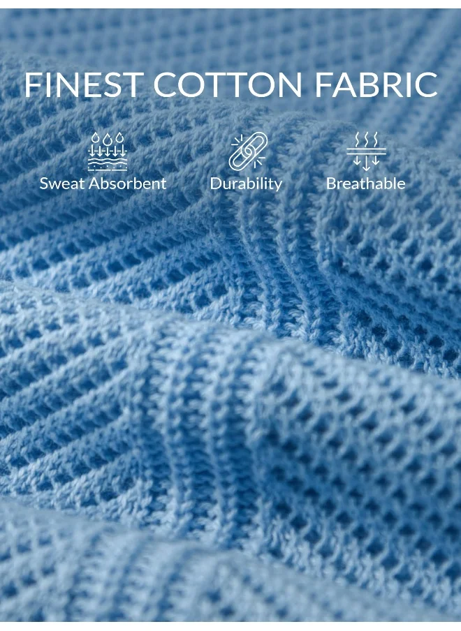 بيونغ Arctic Blue Half-Sleeves Knitted Mens Shirt