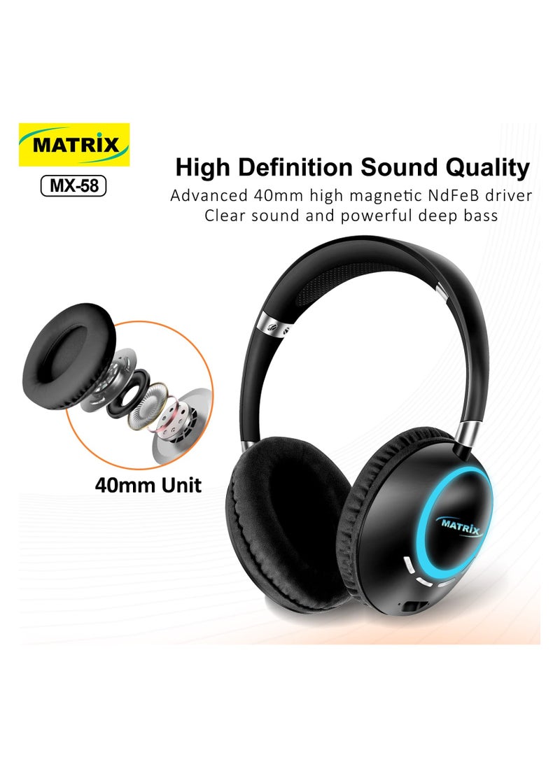 MATRIX MX58 Bluetooth headphone  - Image 3