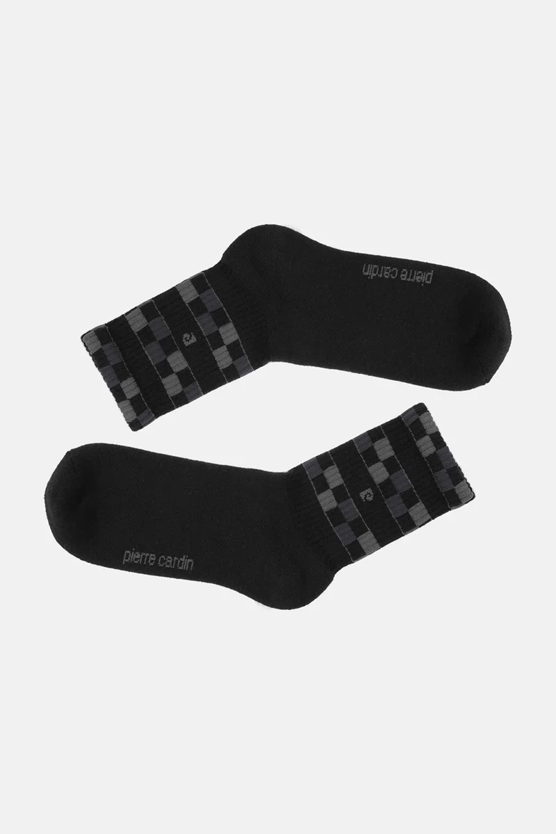 pierre cardin Cotton 6-Pack Men's Short Sock Tennis Socks 5003-PC Black