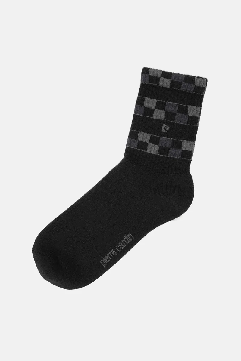 pierre cardin Cotton 6-Pack Men's Short Sock Tennis Socks 5003-PC Black