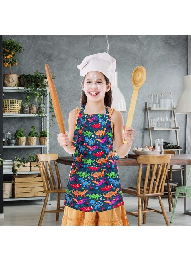 Sylfairy - Aprons For Kids Girls Rainbow Unicorn Apron With Pockets For Children Kitchen Chef Aprons For Cooking Baking Painting And Party Family Gifts(Small35Years) - Image 1
