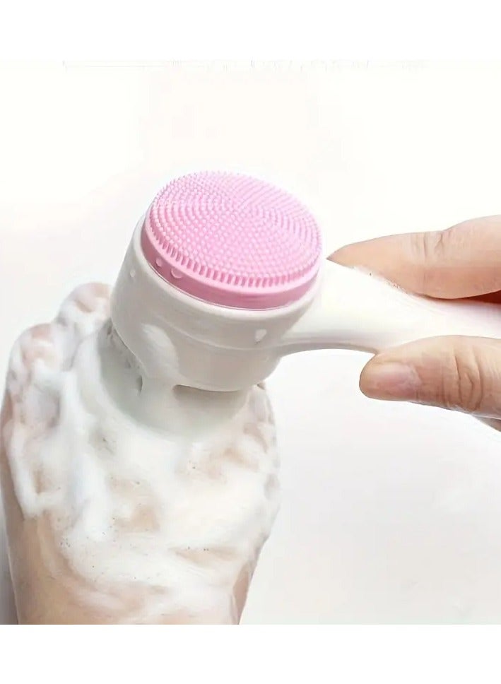 Ucanbe 2-In-1 Silicone Face Cleanser - Gentle Exfoliation & Massage, Dual Soft Brushes Suitable for All Skin Types, Fragrance-Free - Image 2