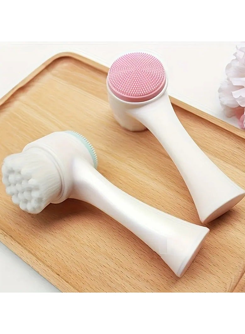 Ucanbe 2-In-1 Silicone Face Cleanser - Gentle Exfoliation & Massage, Dual Soft Brushes Suitable for All Skin Types, Fragrance-Free - Image 4