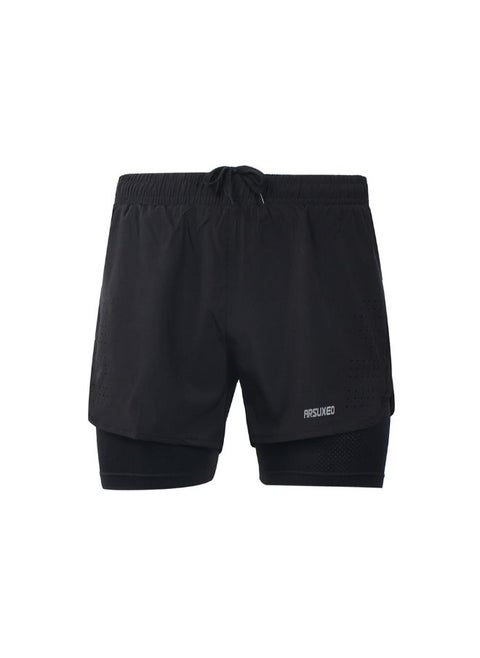 2-In-1 Breathable Running Shorts With Longer Liner XL