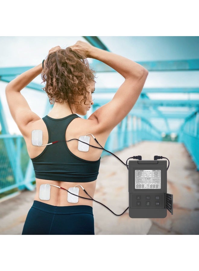 زيترا محفز العضلات TENS EMS ، آلة تخفيف الألم مزدوجة القناة مع 4 وسائد ، 9 أوضاع تدليك النبض الإلكتروني المحمول للظهر والرقبة والركبة والعلاج بالجسم الكامل - Image 1