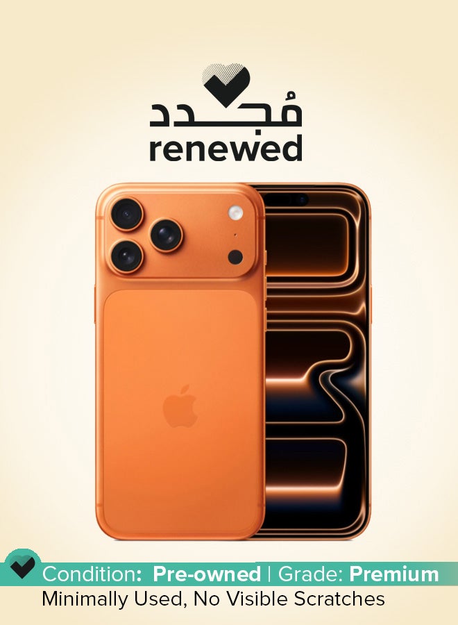 Apple Renewed - iPhone 17 Pro Max 256 GB Cosmic Orange 5G (eSim only) With FaceTime - International Version