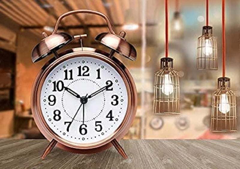 ClearChoice Copper Alarm Clock Stainless Steel Twin Bell for Student for Kids Boys Girls Bedroom1 PIS - Image 3