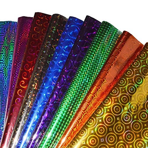 Qatalitic Pack of 25 Multicolour Holographic Metallic Gift Wrapping Sheets, 65cm X 45cm - Image 1
