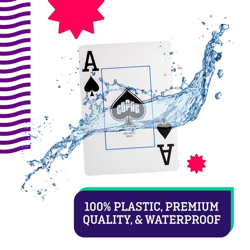 Copag Elite 100% Plastic Playing Cards, Poker Size Jumbo Index Single Deck (Black) - Image 4