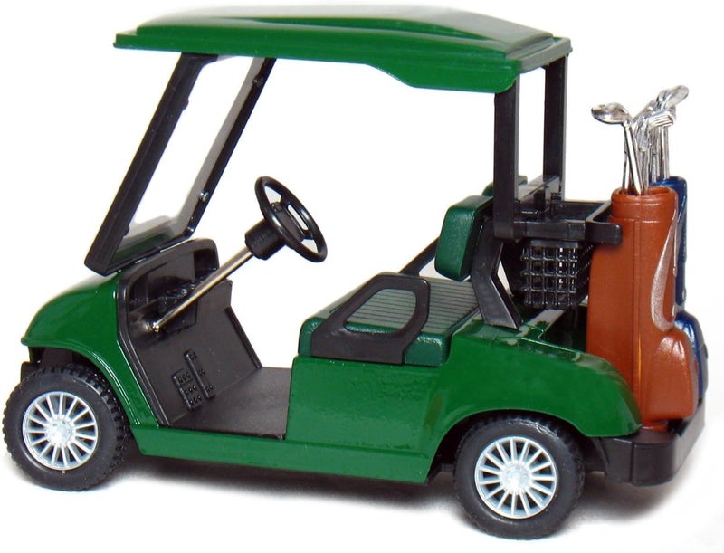 KinsFun Die-cast Metal Golf Cart Model - 4½ Inch Green Toy - Image 2