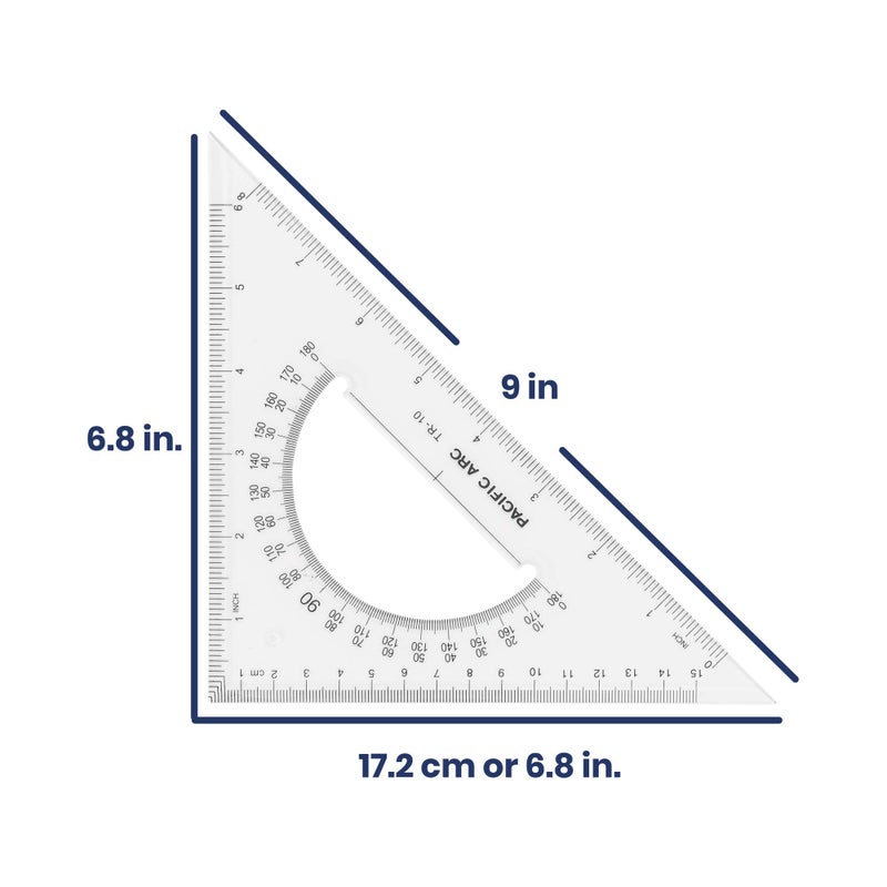 Pacific Arc Triangle Set 10 Inch 30/60 & 45/90 - Image 5