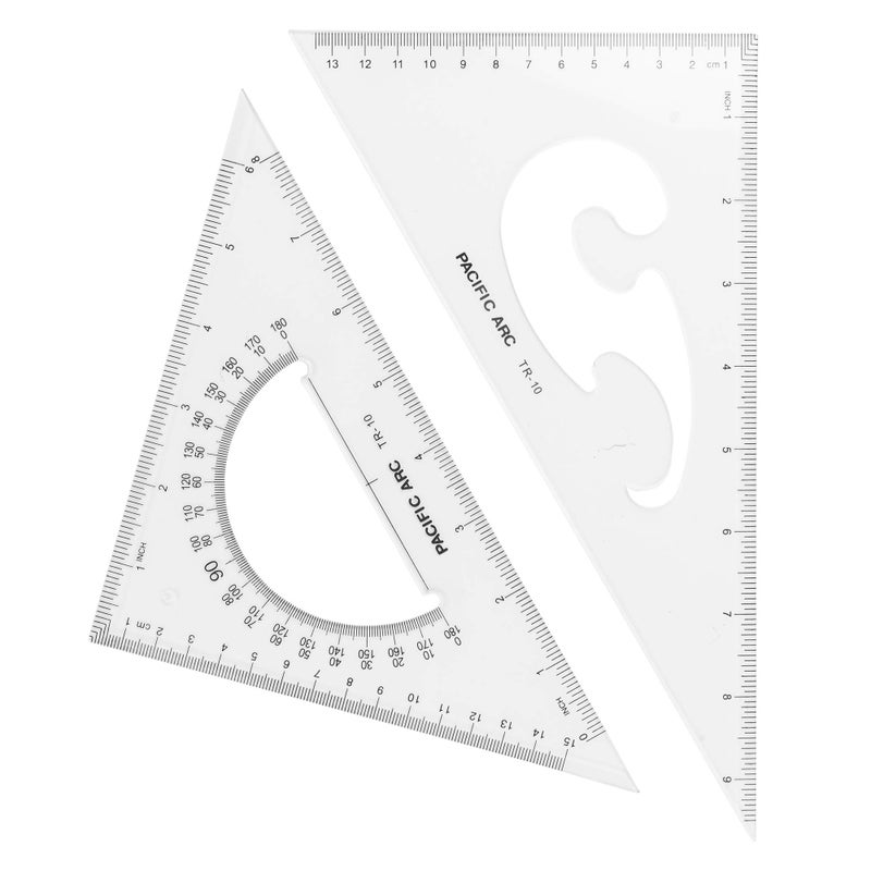 Pacific Arc Triangle Set 10 Inch 30/60 & 45/90 - Image 1