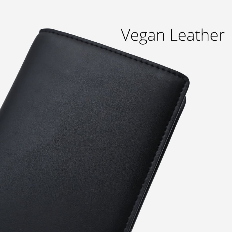 Alldaily Ultra Slim Thin Women Wallet RFID Blocking Credit Card Holder Bifold Long Ladies Billfold (Black) - Image 5