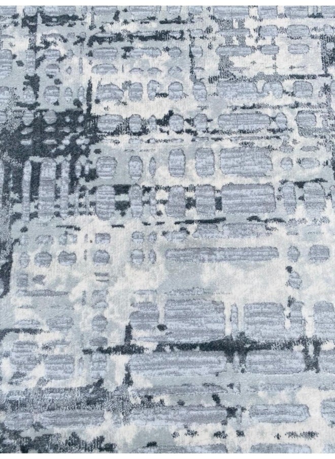 HANDPICKED FURNITURE Handpicked Furniture Abstract Grey Rug, Ultra Soft Area Carpets For Bed Room, Living Room, And Dining Room, Antislip Floor Carpets, Easy To Clean, Made In Turkey  - Image 4