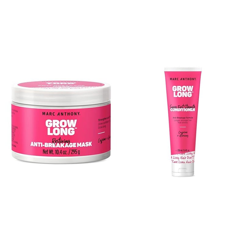 Marc Anthony Grow Long Hair Mask, for Dry Damaged Hair, 10 Ounce & Strengthening Conditioner, Grow Long - Image 1