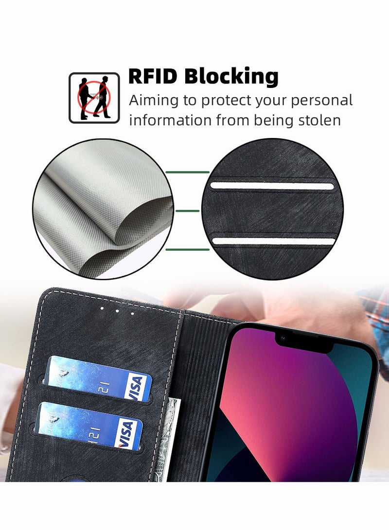 Motim Iphone 14 /14 Plus Wallet Case with Card Holders, Leather Magnetic Slim Casel, Shockproof Protective Hard Back Case with Pocket and Stand - Image 4