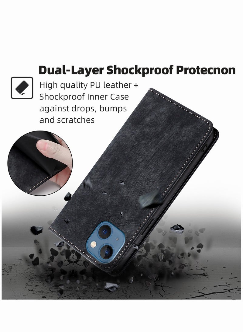 Motim Iphone 14 /14 Plus Wallet Case with Card Holders, Leather Magnetic Slim Casel, Shockproof Protective Hard Back Case with Pocket and Stand - Image 2