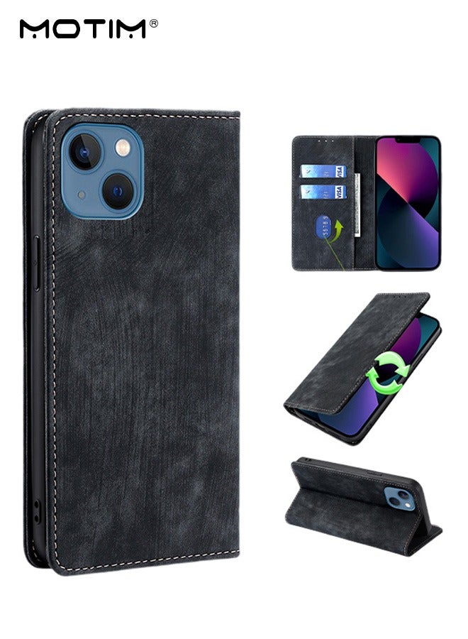 Motim Iphone 14 /14 Plus Wallet Case with Card Holders, Leather Magnetic Slim Casel, Shockproof Protective Hard Back Case with Pocket and Stand - Image 1