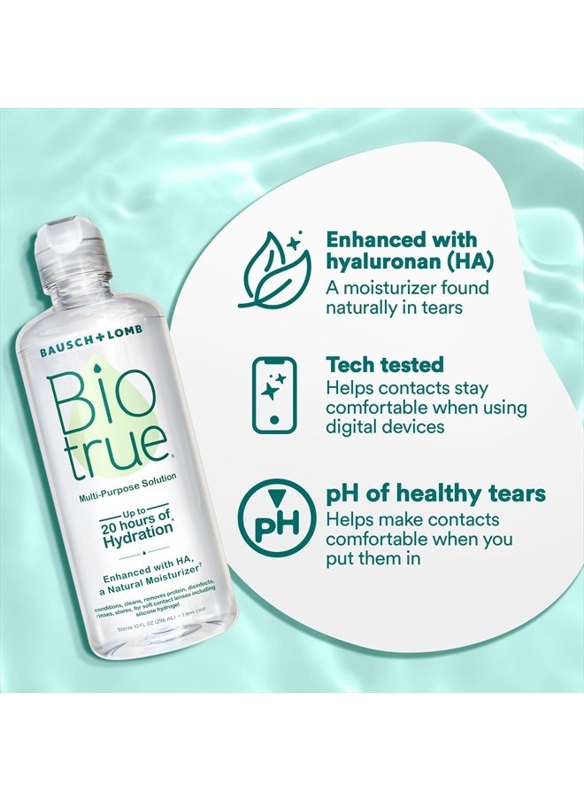 Biotrue Contact Lens Solution, Multi-Purpose Solution for Soft Contact Lenses, Lens Case Included, 10 FL OZ  - Image 4