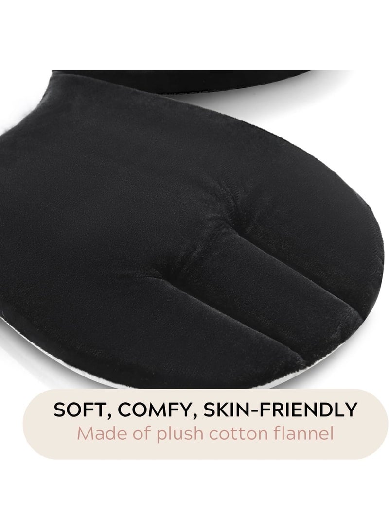 Zikra Baby Bath Pad for Sink, Soft Panda Cushion Mat Bath Seat for Sink Bathtub, Essentials Shower Gift for Infant Newborn, Black - Image 3