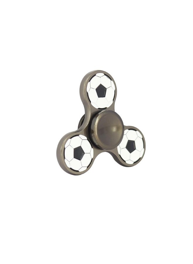 Premsons - Premsons® Hand Spinner Desk Toy - High Speed Smooth Finger Spin Sensory Fidget Stress Relief Game Play for Kids & Adults - Birthday Party Gift - Metal - Black Football Classic - Image 1