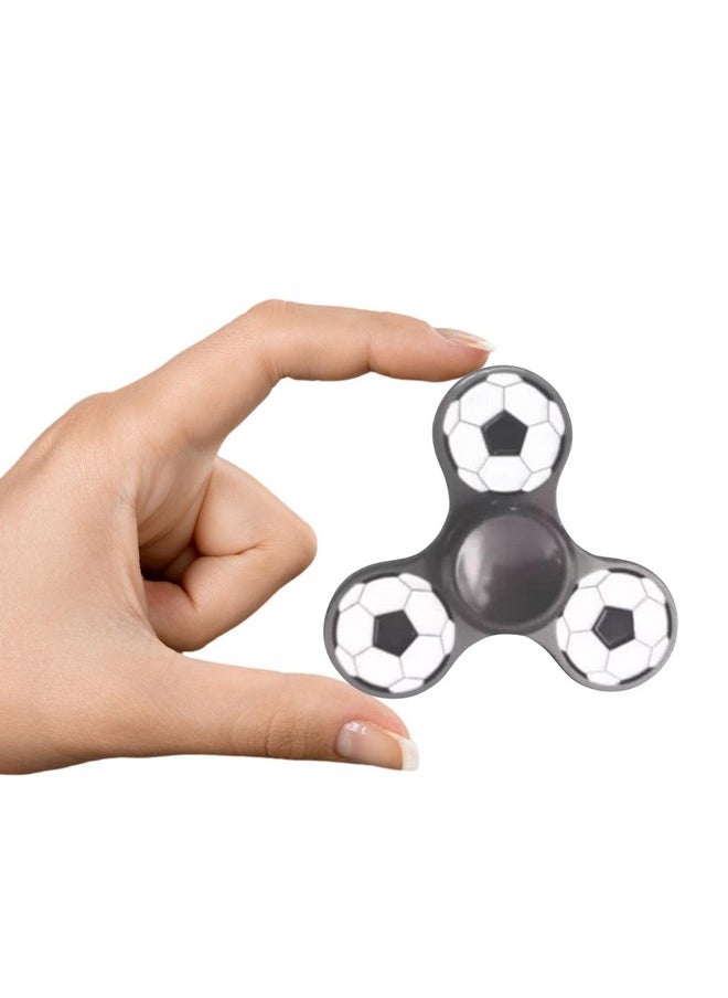 Premsons - Premsons® Hand Spinner Desk Toy - High Speed Smooth Finger Spin Sensory Fidget Stress Relief Game Play for Kids & Adults - Birthday Party Gift - Metal - Black Football Classic - Image 1