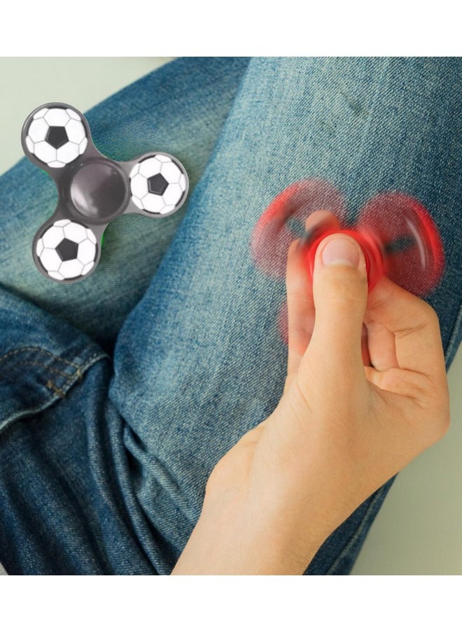 Premsons - Premsons® Hand Spinner Desk Toy - High Speed Smooth Finger Spin Sensory Fidget Stress Relief Game Play for Kids & Adults - Birthday Party Gift - Metal - Black Football Classic - Image 1