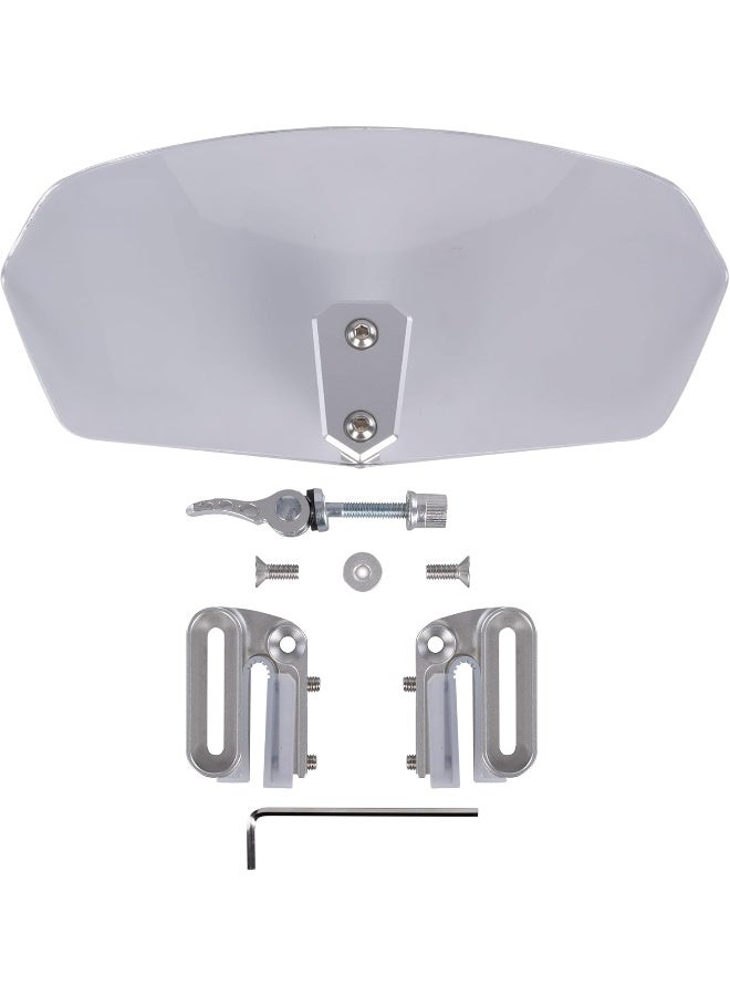 Oxford Windshield Clip-on Motorcycle Wind Deflector, Clear, 260 x 125mm - Image 2