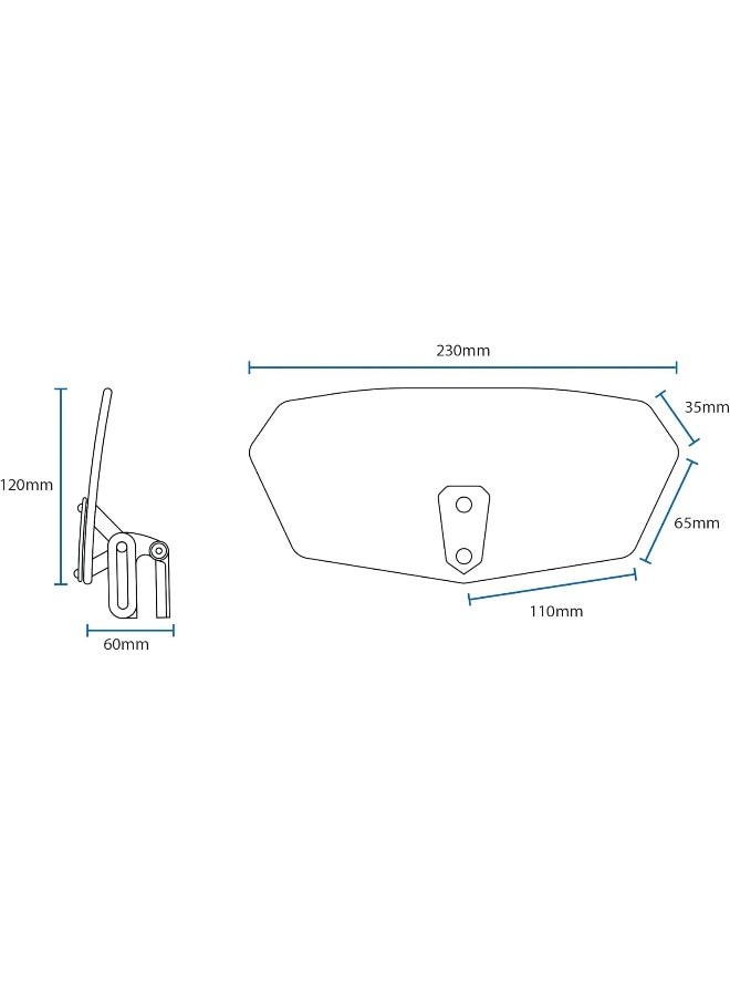 Oxford Windshield Clip-on Motorcycle Wind Deflector, Clear, 260 x 125mm - Image 4