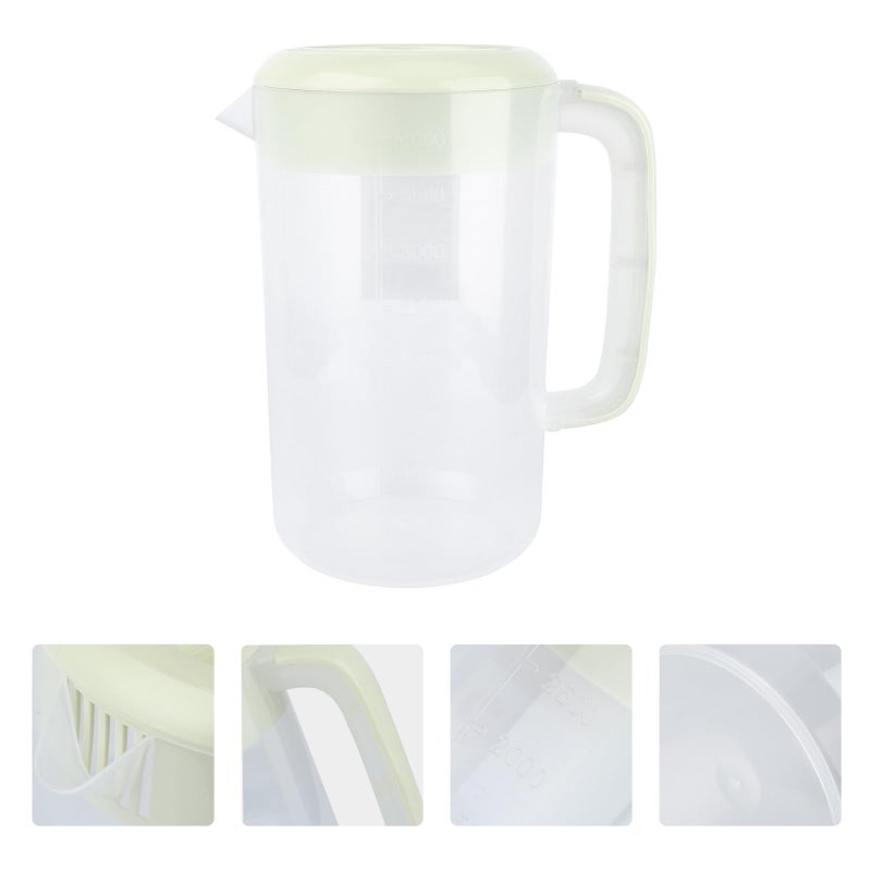 Large 4000ml Plastic Water Pitcher With Lid Measurement Scale For Home And Fridge - Image 4