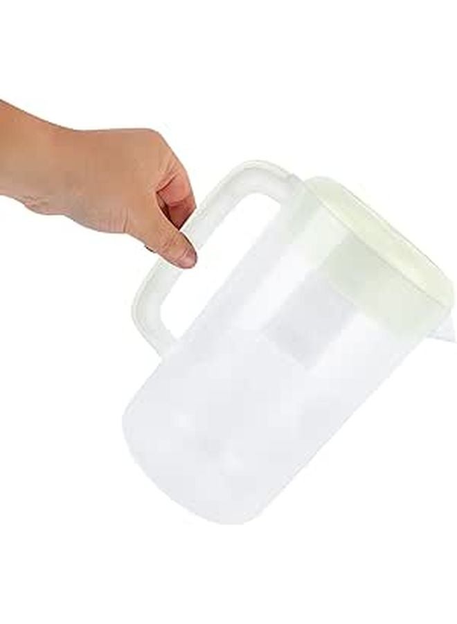 Large 4000ml Plastic Water Pitcher With Lid Measurement Scale For Home And Fridge - Image 1