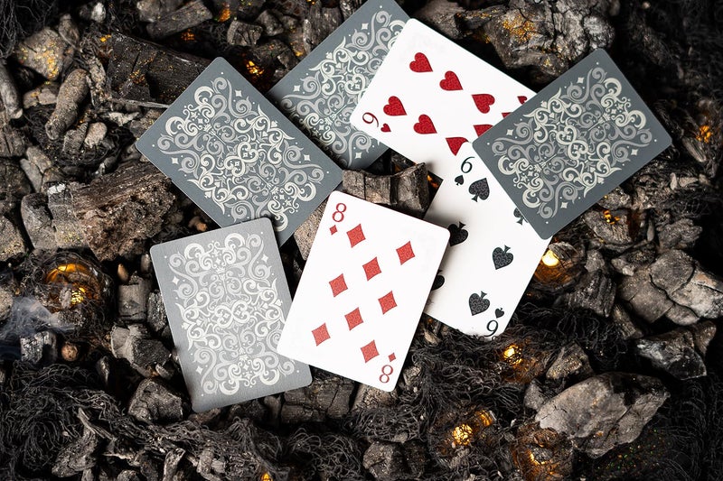Bicycle Cinder Premium Playing Cards, Silver Smoke Foil, 1 Deck - Image 3
