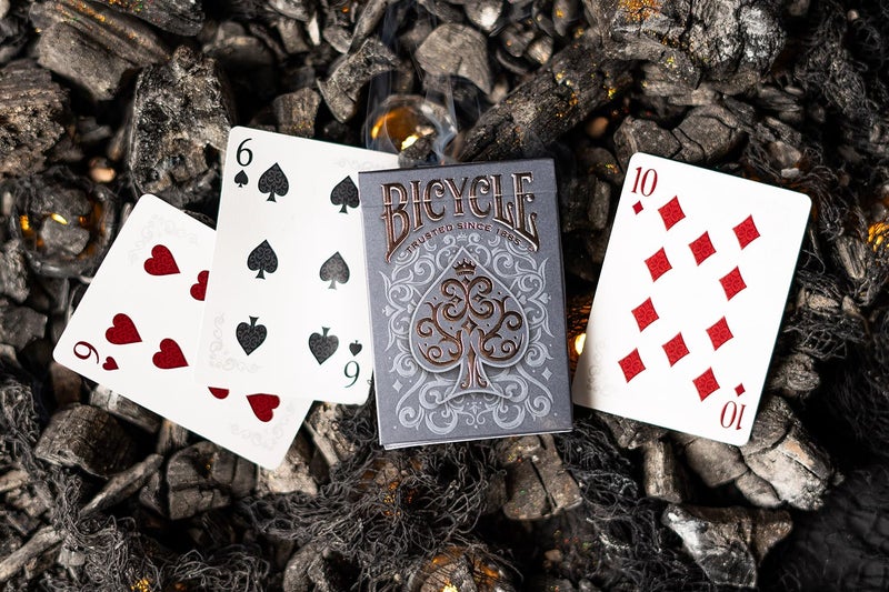 Bicycle Cinder Premium Playing Cards, Silver Smoke Foil, 1 Deck - Image 5