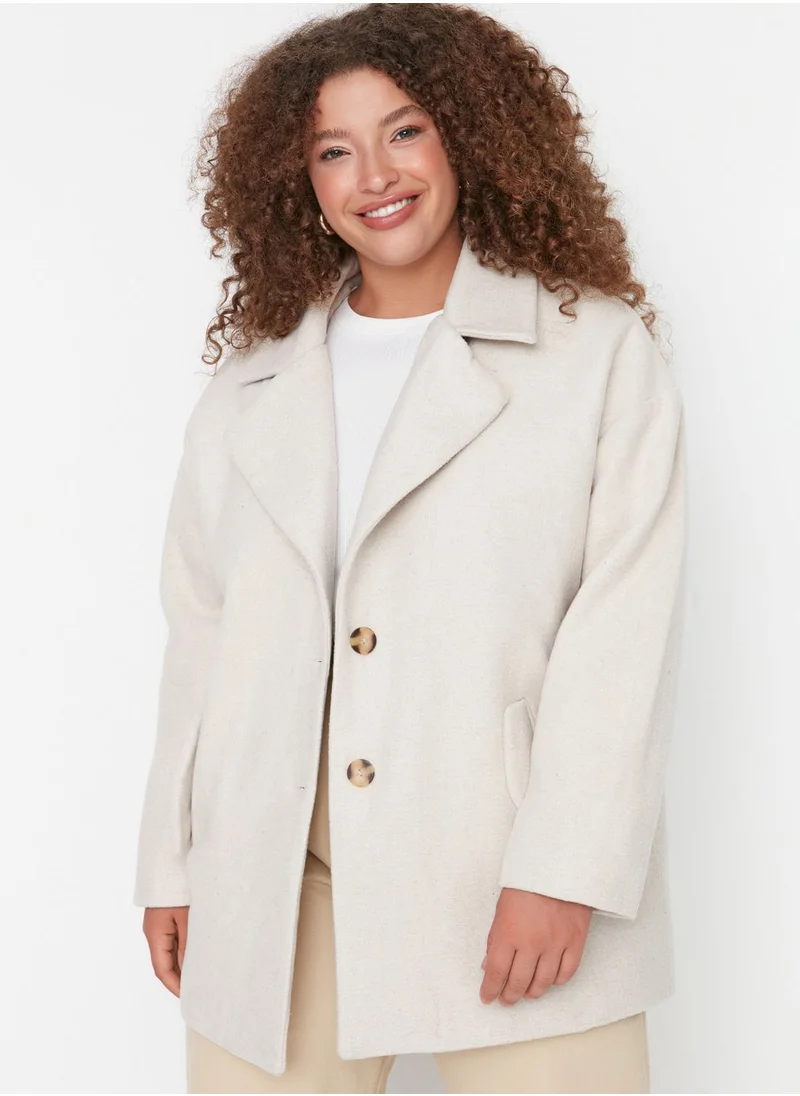 Trendyol Curve Button Detail Coat