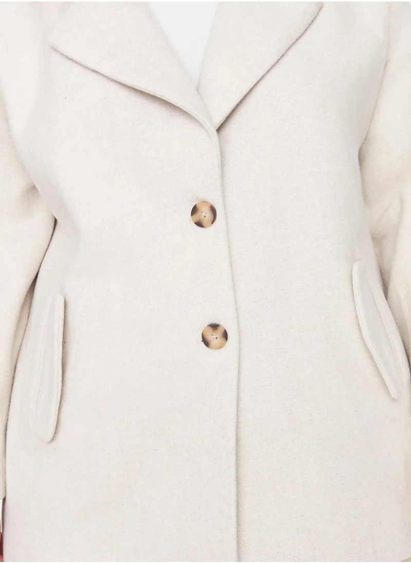 Trendyol Curve Button Detail Coat
