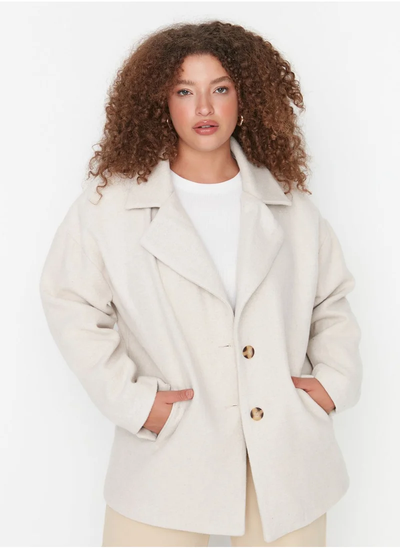 Trendyol Curve Button Detail Coat