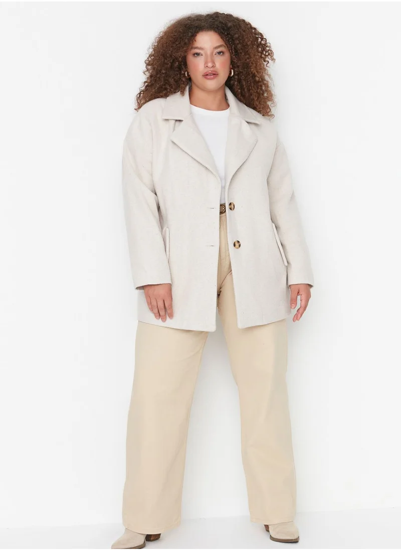 Trendyol Curve Button Detail Coat