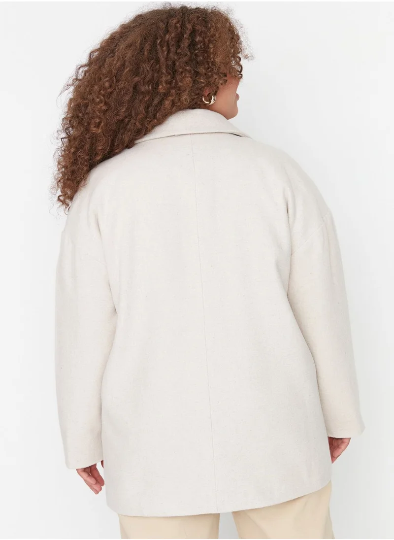 Trendyol Curve Button Detail Coat