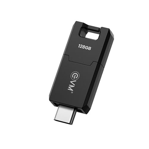 EVM EnC 128GB Type-C USB 3.2 Gen 1 Flash Drive | Impressive 120MB/s Read| Sleek Compact Modern Design | Integrated Convenient Key Loop | Versatile Portable Storage | 10 Years Warranty (ENC/128GB) - Image 1