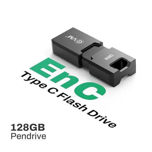 EVM EnC 128GB Type-C USB 3.2 Gen 1 Flash Drive | Impressive 120MB/s Read| Sleek Compact Modern Design | Integrated Convenient Key Loop | Versatile Portable Storage | 10 Years Warranty (ENC/128GB) - Image 2