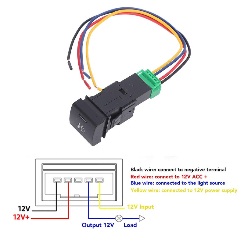 Fog Light Switch, Shockproof ABS Material, LED Light Bar Control for 2018 and Up - Image 4