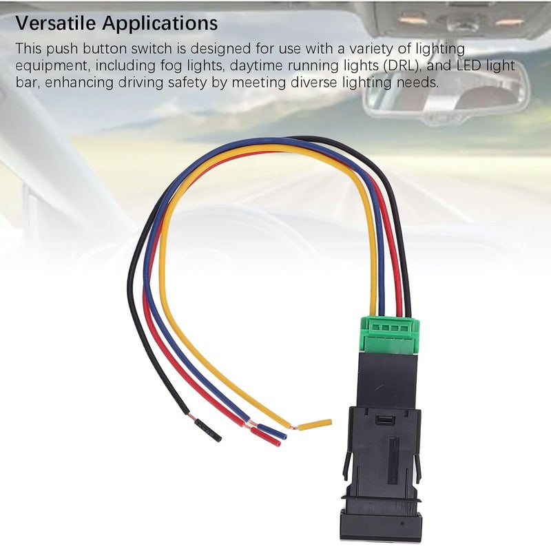 Fog Light Switch, Shockproof ABS Material, LED Light Bar Control for 2018 and Up - Image 5