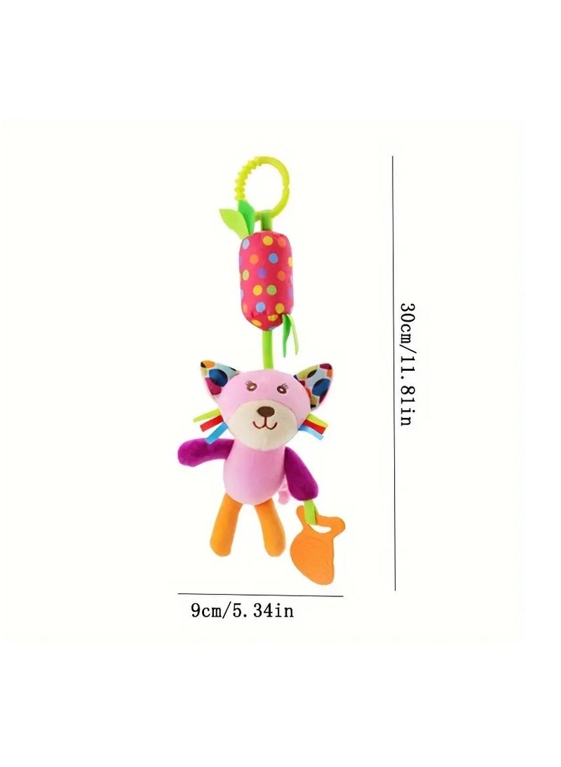 Gonice Wind Chime Toy Stroller Pendant Cartoon Animal Wind Chime Bed Hanging Ringing Chime Teether Car Hanging Plush Toy  - Image 4