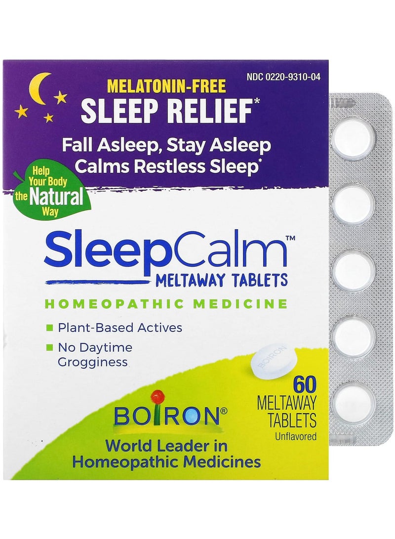 Boiron SleepCalm، بدون نكهة، 60 قرصًا قابلًا للذوبان